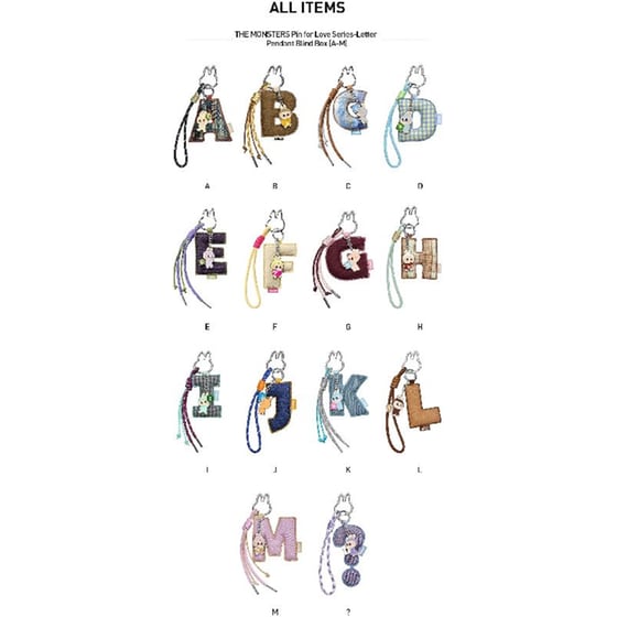 Μπρελόκ Pop Mart The Monsters Pin For Love Series Letter Blind Box (A-M) image 1