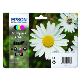 Epson 18XL Κυανό / Ματζέντα / Κίτρινο / Μαύρο Πακέτο 4 Μελανιών Εκτυπωτή C13T18164010