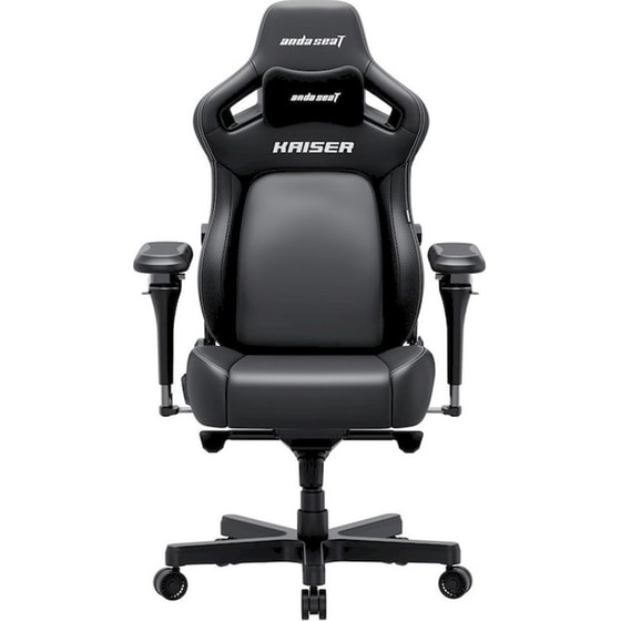 Καρέκλα Gaming Anda Seat Kaiser 4 V2 XLarge με 6D Μπράτσα από Δερματίνη - Μαύρη image 1