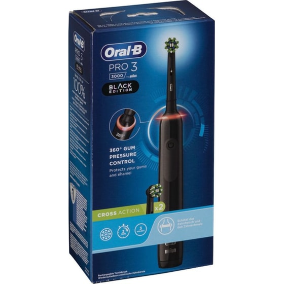 Ηλεκτρική Οδοντόβουρτσα ORAL-B Pro 3 3000 Cross Action  Black Edition image 1
