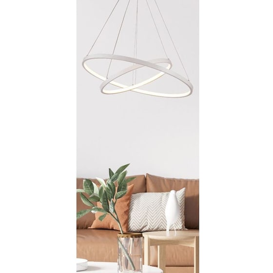 Φωτιστικό Οροφής Led Dimmable Homelighting Morelli 77-8134 από Αλουμίνιο - Λευκό image 2