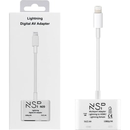 Αντάπτορας NSP N09 Lightning male σε HDMI female Λευκό