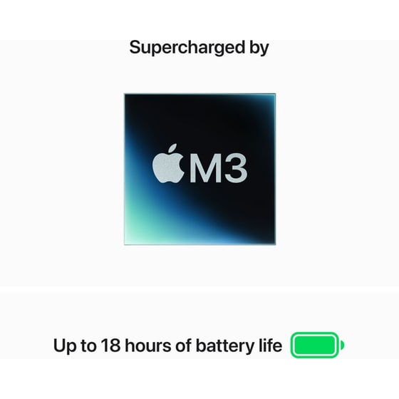 Apple MacBook Air with M3 Chip 15.3''QHD (Apple M3/16GB/512GB SSD/MacOs) Midnight image 3