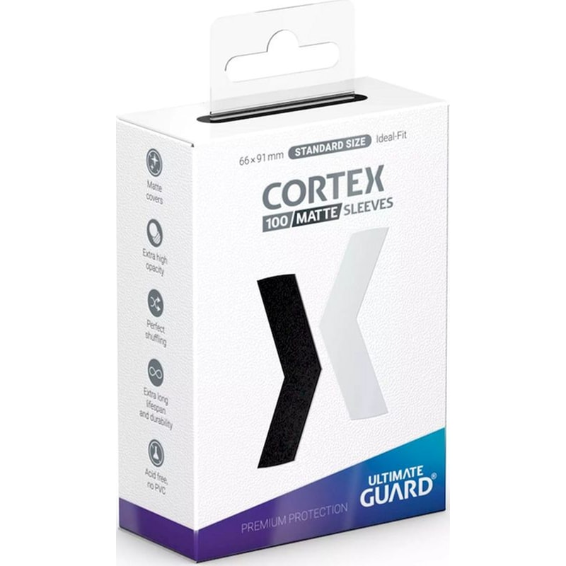 Ultimate Guard Cortex Card Sleeves Standard Size - Matte Black (100 Sleeves)