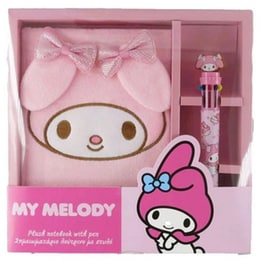 Σημειωματάριο Plush Διακάκης με Στυλό My Melody