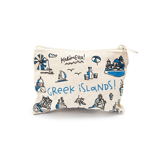 Πορτοφόλι Greek Islands Βαμβακερό 10.5x15.5 cm - Λευκό image 0