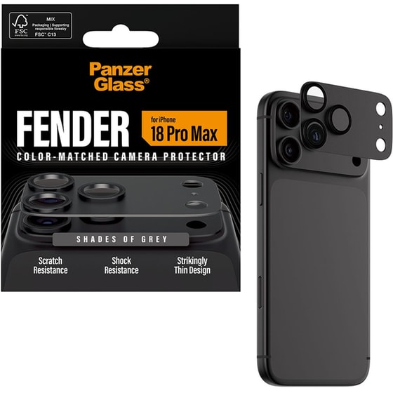 Προστατευτικό καμερών Apple iPhone 18 Pro Max - PanzerGlass Fender Camera Protector - Dark Grey image 4