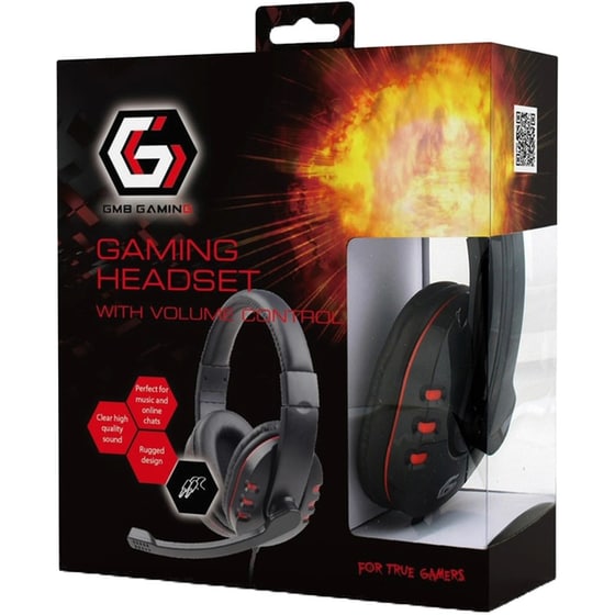 Gembird GHS-402 Gaming Ενσύρματα Ακουστικά 3.5mm - Μαύρα/Κόκκινα image 5