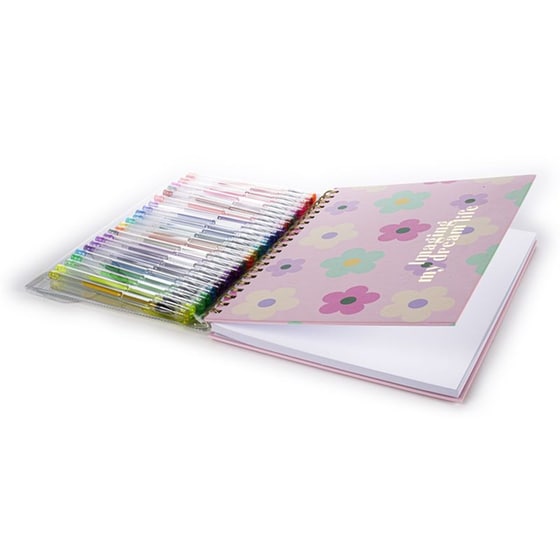 Σημειωματάριο Posh+Pop με 25 Στυλό Gel image 2