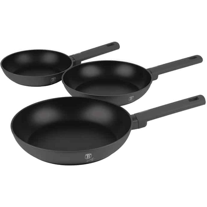BERLINGER HAUS Σετ Τηγάνια BERLINGER HAUS BH-8138 3 τμχ Ανθρακί