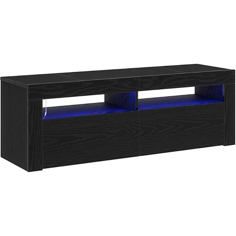 Έπιπλο Τηλεόρασης VidaXL με LED 120 x 35 x 40 cm - Μαύρη Οξιά