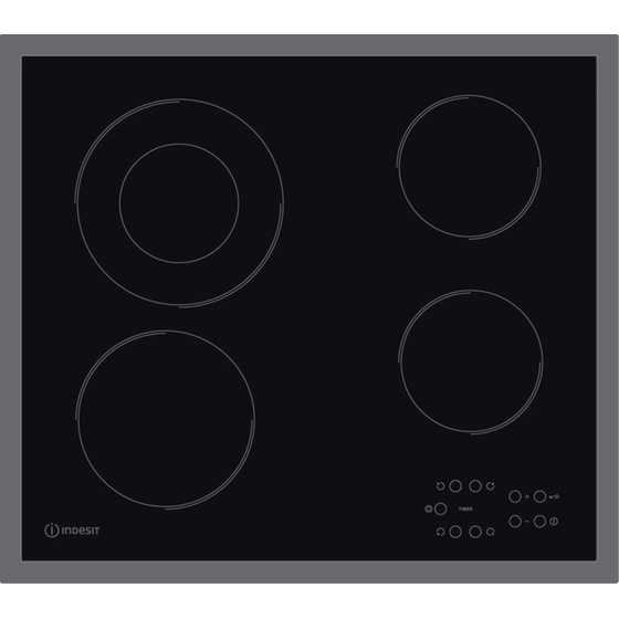 INDESIT RI 261 X F104300 58 cm Μαύρo Εστία Κεραμική Αυτόνομη image 0