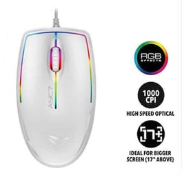 Alcatroz ASIC 7 RGB FX Ενσύρματο Ποντίκι Λευκό
