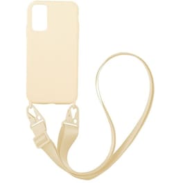 Θήκη Samsung Galaxy A03s - Sonique Carryhang Liquid Silicone Strap - Μπεζ