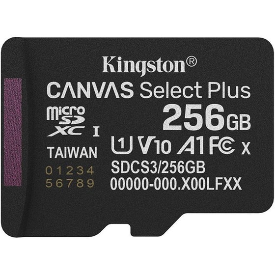 Kingston Canvas Select Plus Gen3 microSDXC 256GB Class 10 U1 V10 UHS-I με αντάπτορα image 3