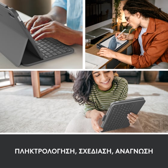 Logitech Slim Folio Πληκτρολόγιο για iPad 10.9" 10th Gen - Γραφίτης image 6