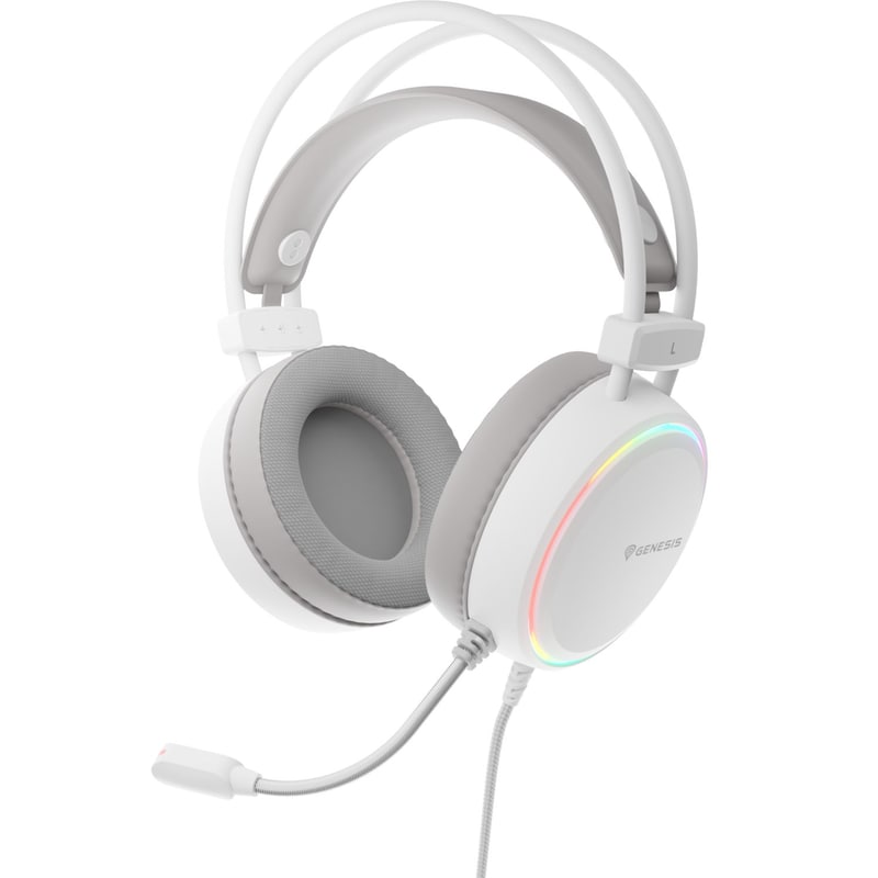 GENESIS Genesis Neon 613 G2 Ενσύρματα Ακουστικά RGB - Λευκά