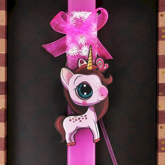 Λαμπάδα Synchronia - Μονόκερος με Πεταλούδα image 2