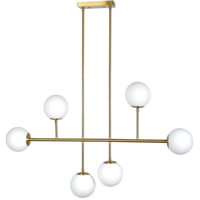 HOMELIGHTING Φωτιστικό Οροφής Πολύφωτο Homelighting Prato 77-4491 Γυάλινο/Μεταλλικό - Λευκό/Χρυσό