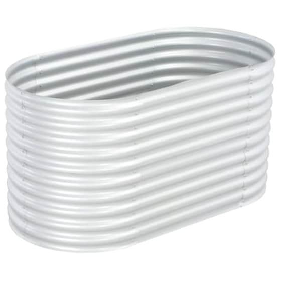 Vidaxl Ζαρντινιέρα Υπερυψωμένη Ασημί 160x80x81 Εκ. Γαλβανισμ. Χάλυβας image 0