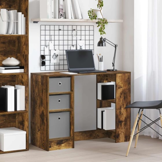 Γραφείο VidaXL από Επεξεργασμένο Ξύλο 100x40x75 cm - Καπνιστή Δρυς image 1