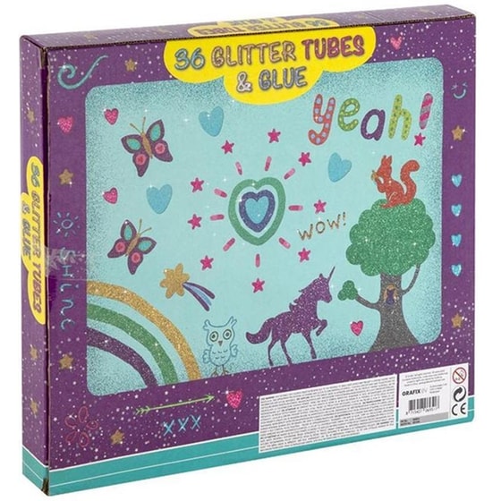 Σετ Χειροτεχνίας Με Glitter 36 Τμχ Grafix image 2