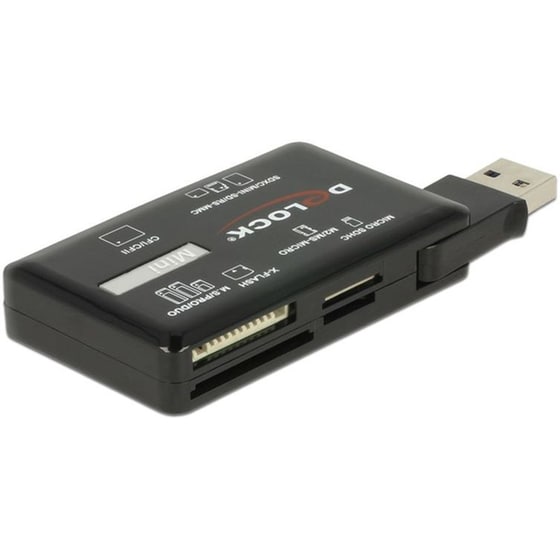 Delock Card Reader Usb 3.2 91758 Για Cf/sd/micro Sd/ms/m2/xd, Μαύρο image 3