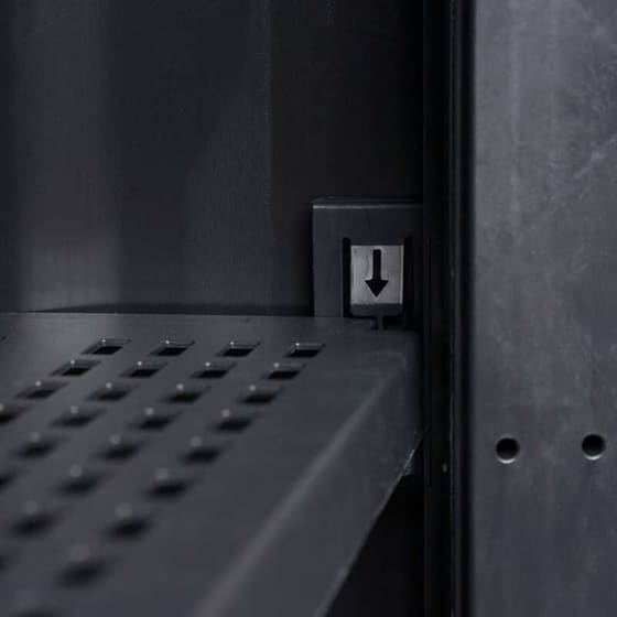 Ντουλάπα Γραφείου VidaXL Πλαστική  με 3 Ράφια 65x38x171 cm - Γκρι/Μαύρο image 3