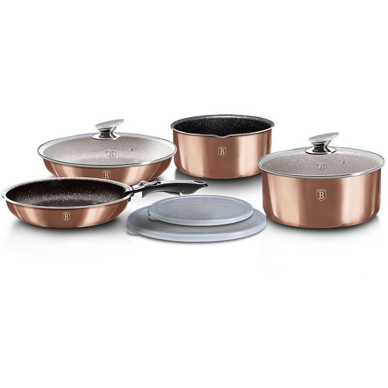 Σετ Μαγειρικά Σκεύη BERLINGER BH-6147 9 τμχ Καφέ