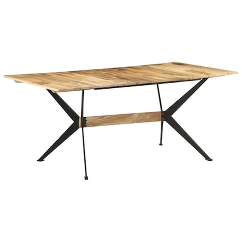 Vidaxl Τραπεζαρία 180 X 90 X 76 Εκ. Από Μασίφ Ξύλο Μάνγκο