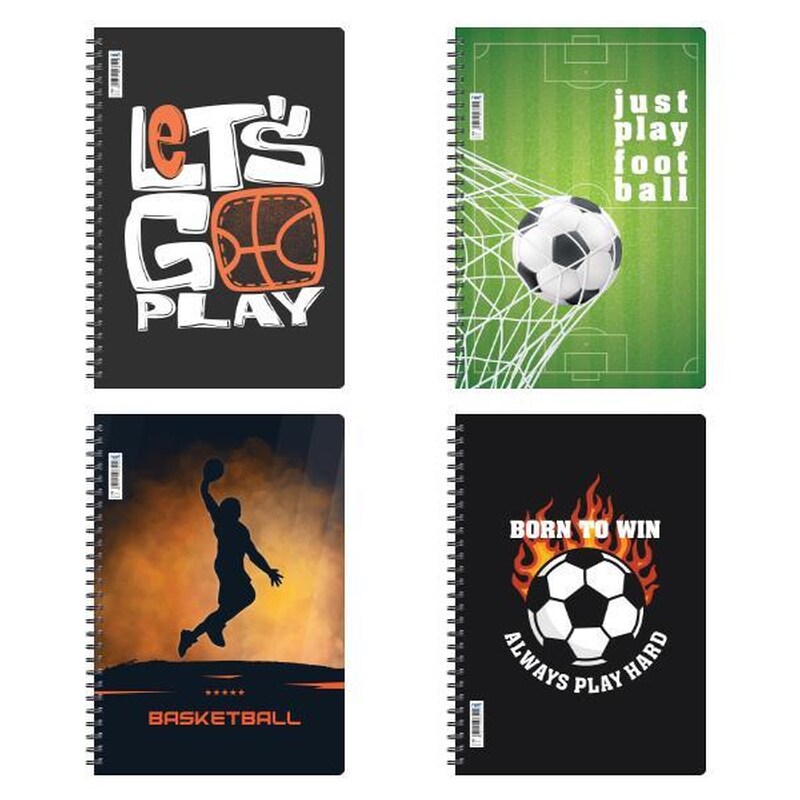 Τετράδιo Σπιράλ Next 2 Θεμάτων 70Φ Sports 70 Φύλλων (1 Τεμάχιο) NEXT