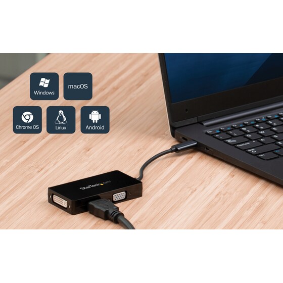 Docking Station StarTech.com CDPVGDVHDBP 3-Port συμβατό με USB-C image 4