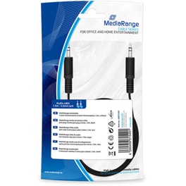 Καλώδιο MediaRange MRCS189 Jack 3.5mm σε Jack 3.5mm 1.5m - Μαύρο