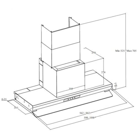DAVOLINE INSIDE PLUS DROP CONTROL Μηχανισμός Απορρόφησης 60 cm Μαύρο image 1