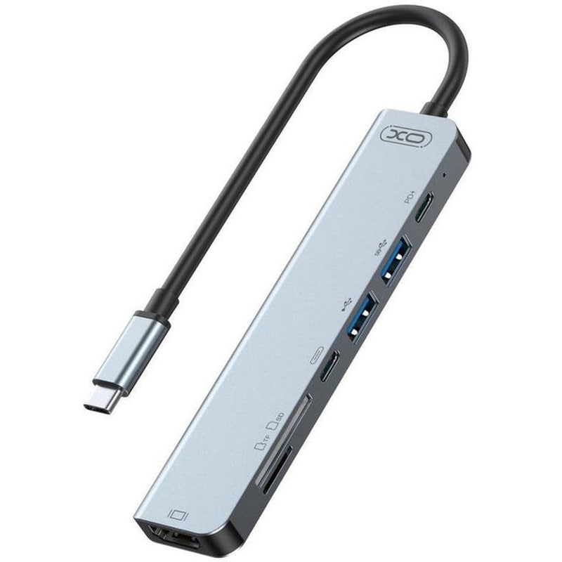 USB Hub XO HUB008  USB-C με 7 θύρες - Ασημί XO