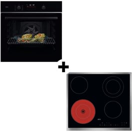 AEG TU5PB431SB & ORN64A02XB 72 Lt Εντοιχιζόμενο Σετ Φούρνος και Εστία