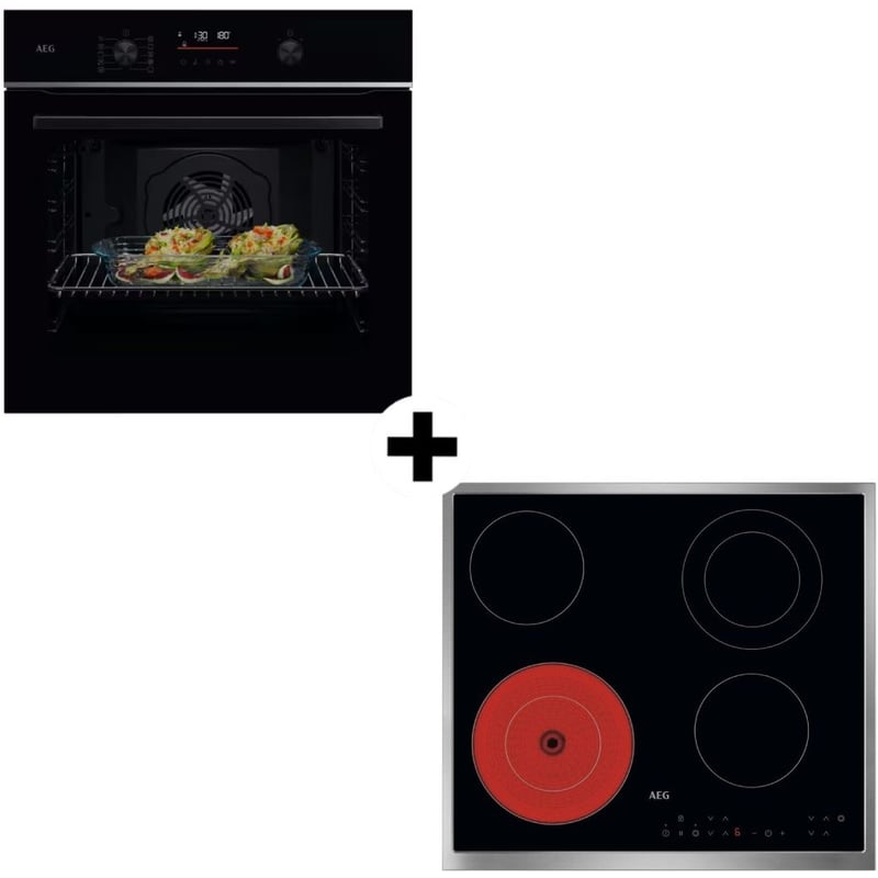 AEG TU5PB431SB ORN64A02XB 72 Lt Εντοιχιζόμενο Σετ Φούρνος και Εστία