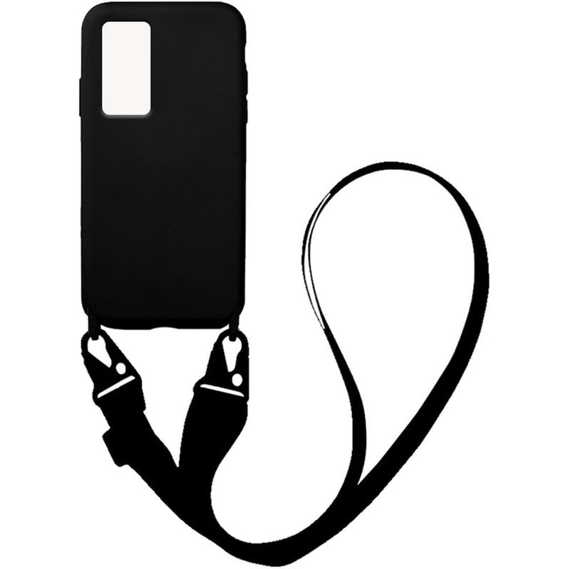 Θήκη Xiaomi Xiaomi 12/Xiaomi 12X 5G - Sonique Carryhang Liquid Silicone Strap - Μαύρο