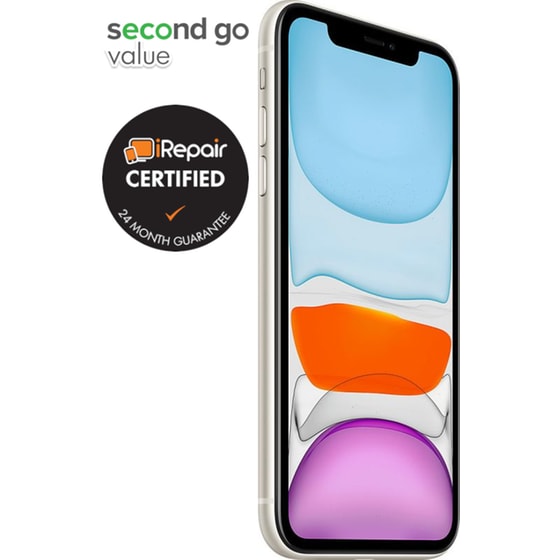 Μεταχειρισμένο Apple iPhone 11 128GB White second go value Certified by iRepair image 4