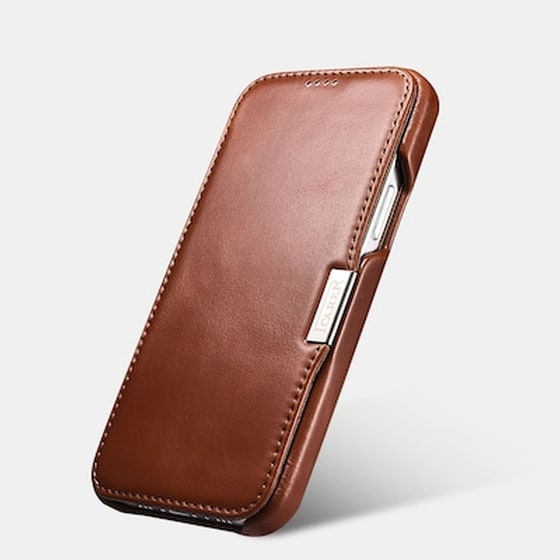 Θήκη Apple iPhone 12 Pro Max - Icarer Side-open Vintage Series - Brown image 1