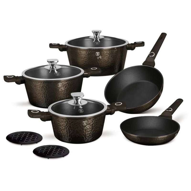 BERLINGER HAUS Σετ Μαγειρικά Σκεύη BERLINGER BH-8243 10 τμχ Καφέ