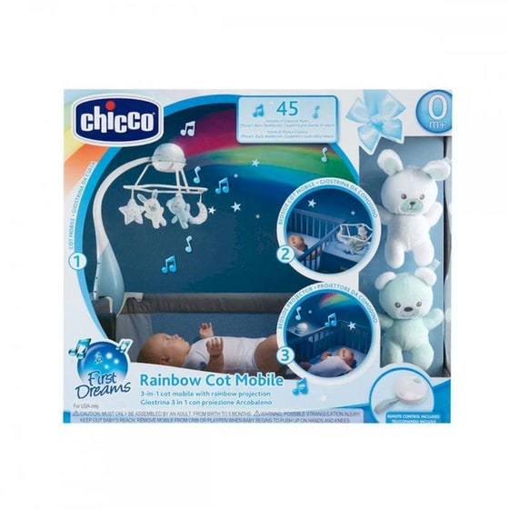 Βρεφικό Παιχνίδι Κούνιας Chicco με Προβολέα Light Blue image 0