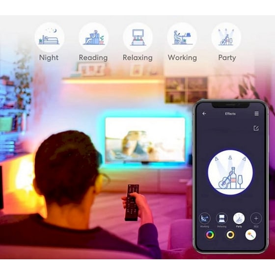 Έξυπνη Λωρίδα Φωτισμού  Smart Wi-Fi LED Meross Light Strip MSL320 PRO -5M image 3
