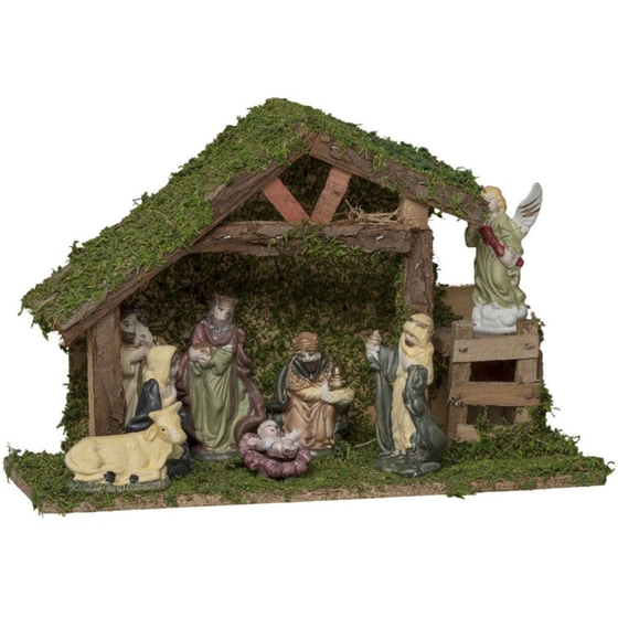 Χριστουγεννιάτικη Φάτνη SpitiShop με 8 Φιγούρες image 0