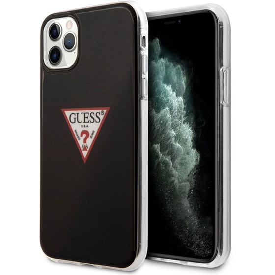 Θήκη Apple iPhone 11 Pro - Guess Triangle Logo Collection - Clear / Silver image 1