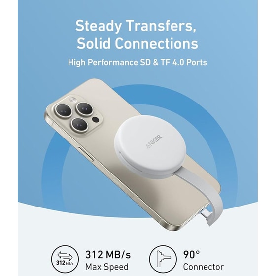 Βάση Φόρτισης Anker MagGo 3-in-1 USB-C Adapter - White image 4