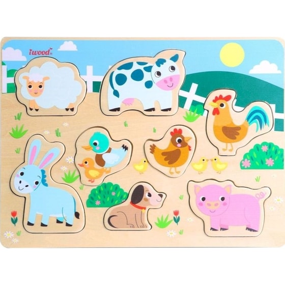 Παζλ με Ενσφηνώματα Farm Animal Puzzle image 0