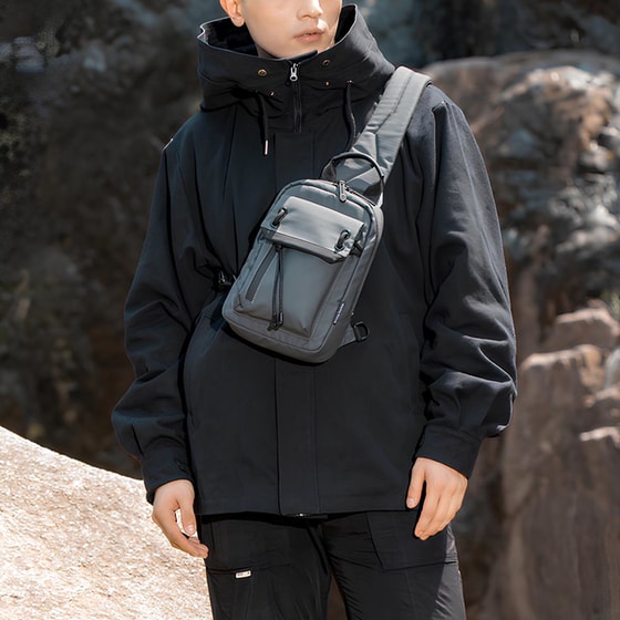 Τσαντάκι Ώμου Crossbody Arctic Hunter Xb00526 με Θήκη Tablet - 3lt - Γκρι image 4