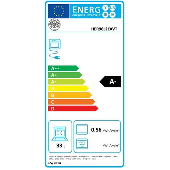 BERTAZZONI HER96L2EAVT 58 / 33 Lt Μαύρο Κουζίνα Μεικτή Αερίου image 7