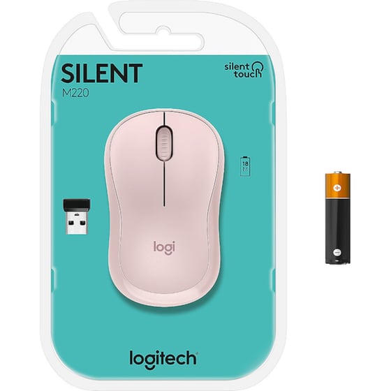 Logitech M220 Silent Ασύρματο Ποντίκι Ροζ image 2